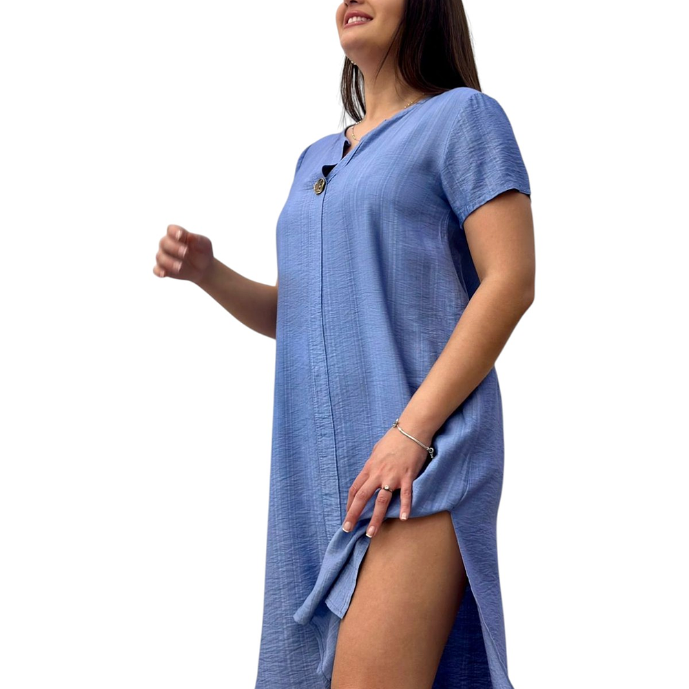 Vestido Boton con Manga