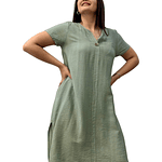 Vestido Boton con Manga