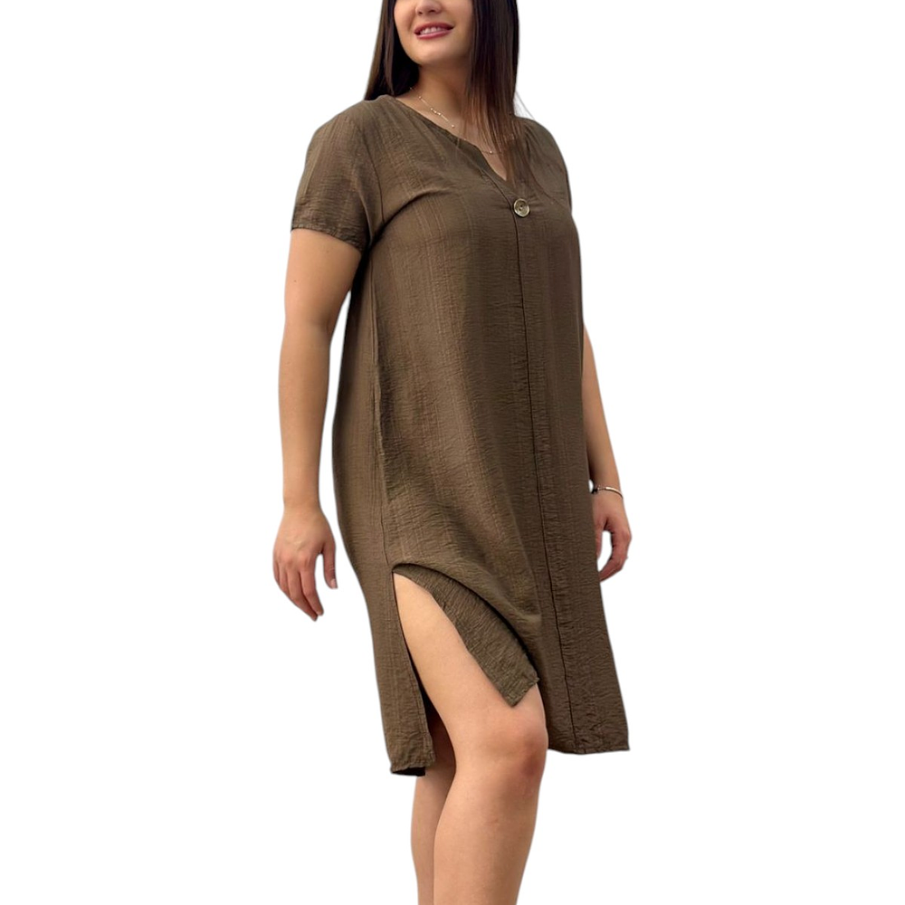 Vestido Boton con Manga