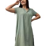 Vestido Boton con Manga