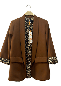 Blazer Animal Print - Camel