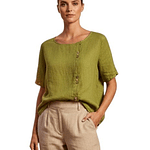 Blusa Lino 3 Botones