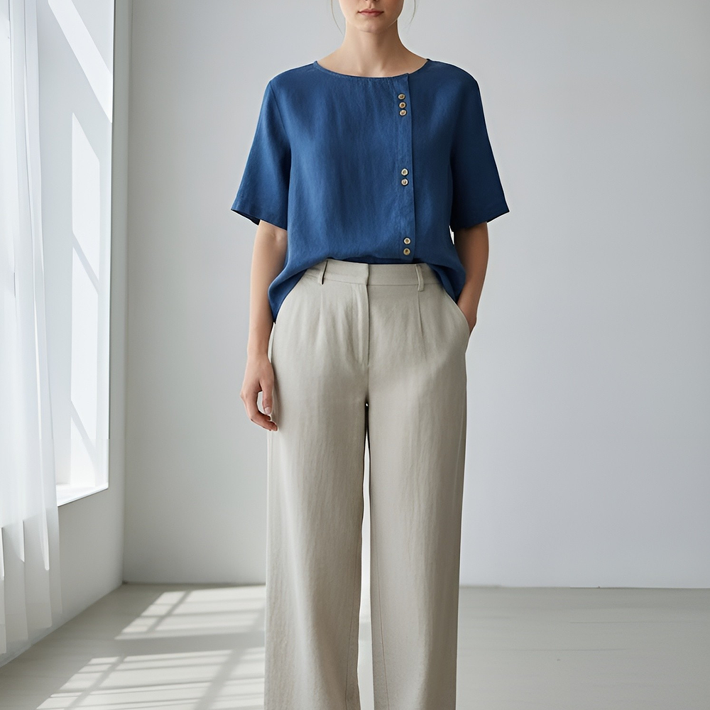 Blusa Lino 3 Botones