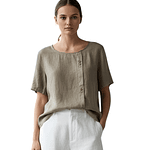 Blusa Lino 3 Botones