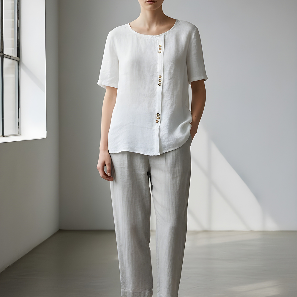 Blusa Lino 3 Botones