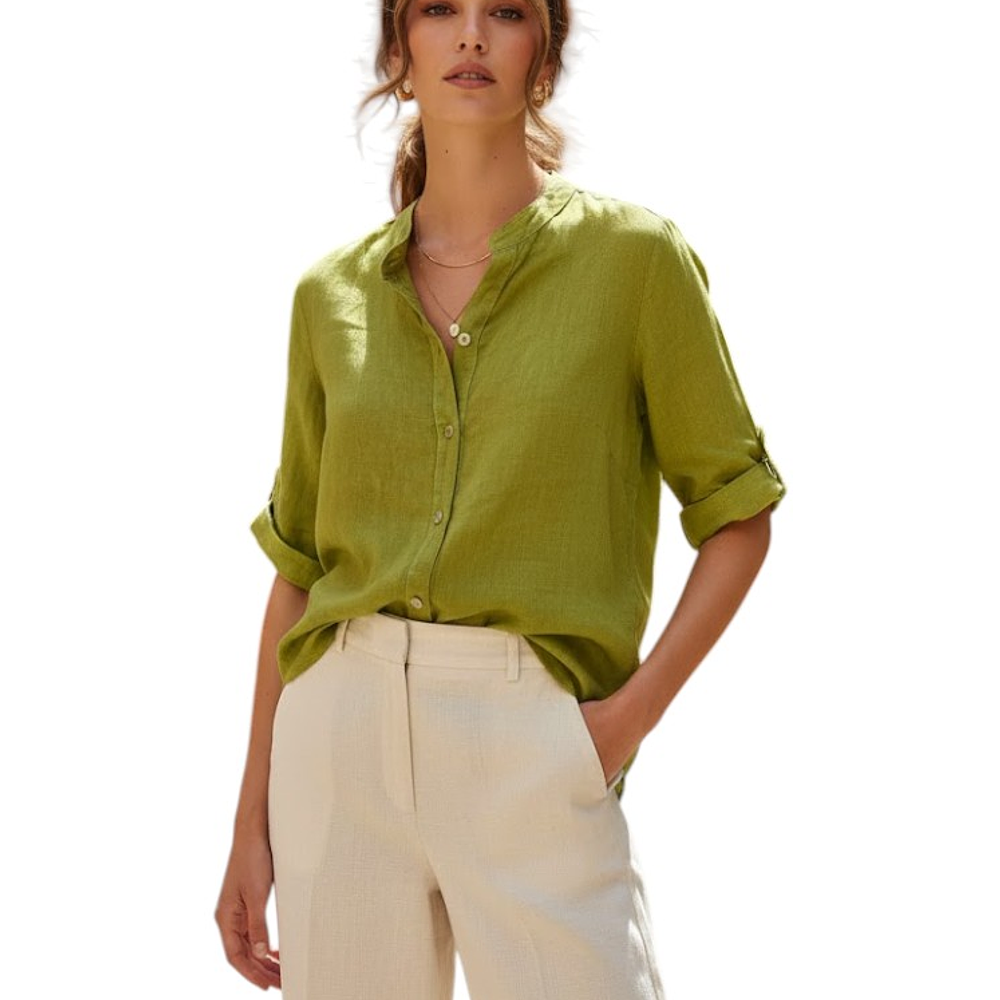 Blusa Lino Manga 3/4			