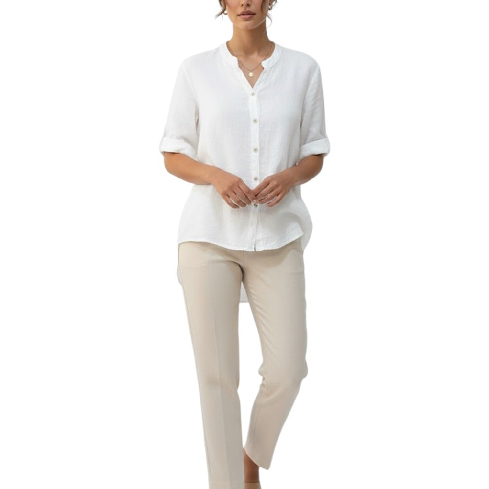 Blusa Lino Manga 3/4			