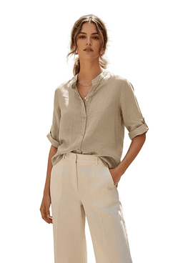 Blusa Lino Manga 3/4			