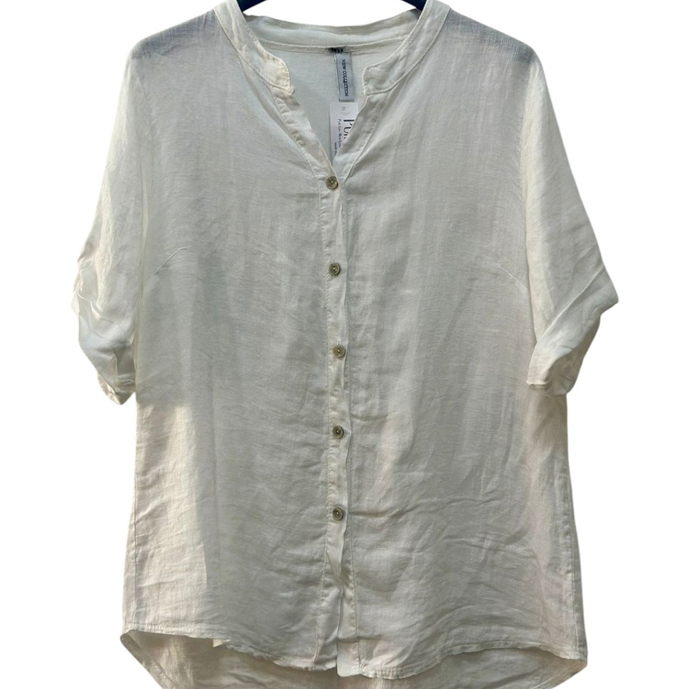 Blusa Lino Manga 3/4			