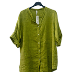 Blusa Lino Manga 3/4			