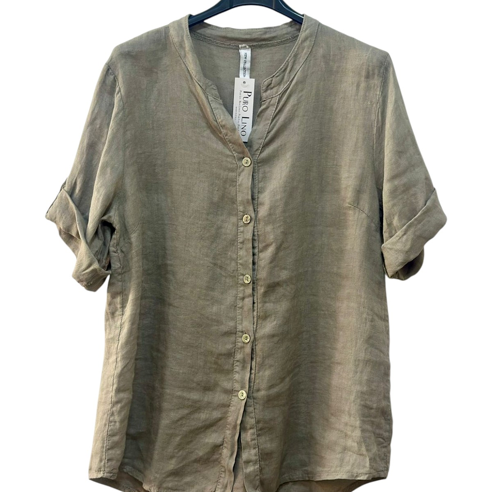 Blusa Lino Manga 3/4			