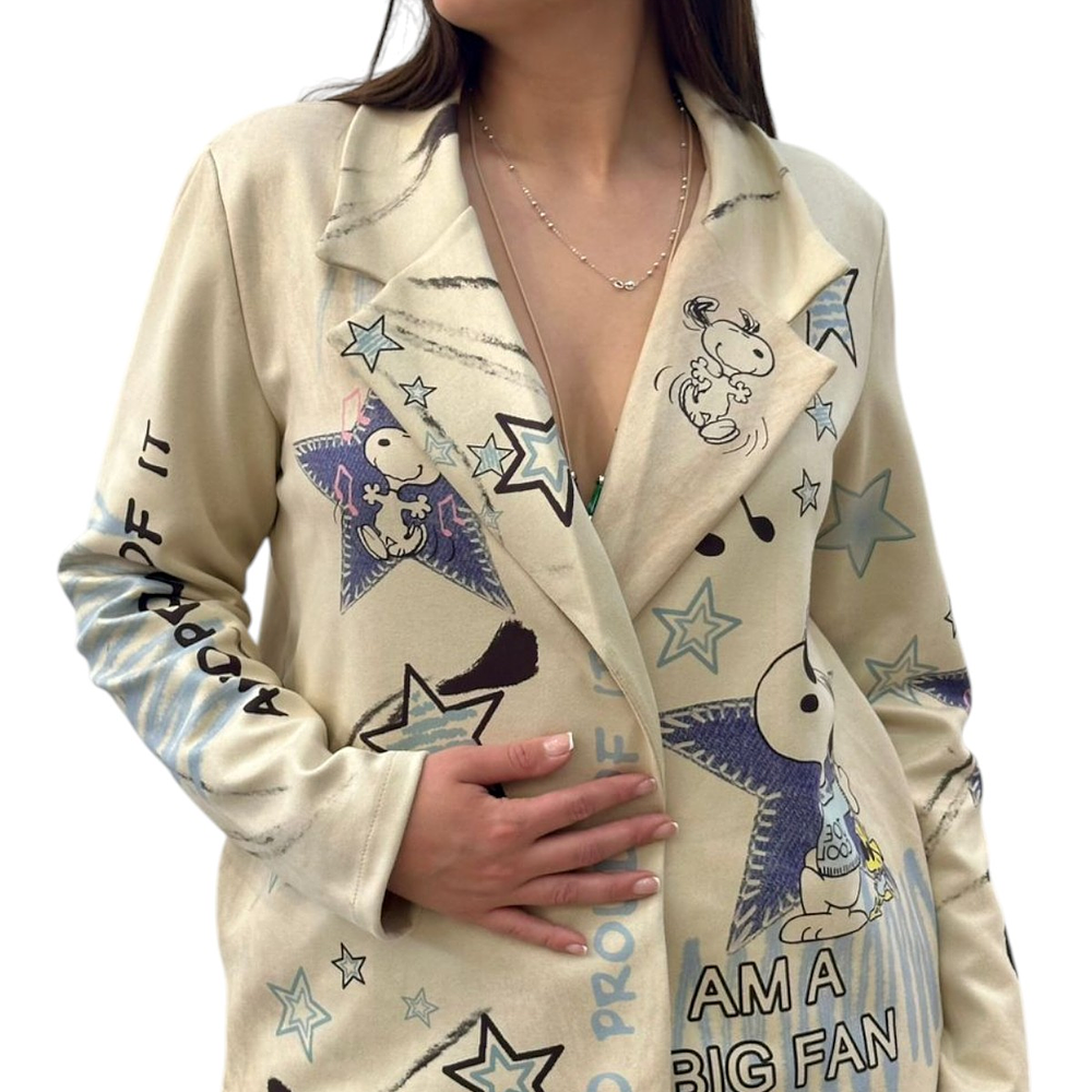 Blazer Gamuza Estampado