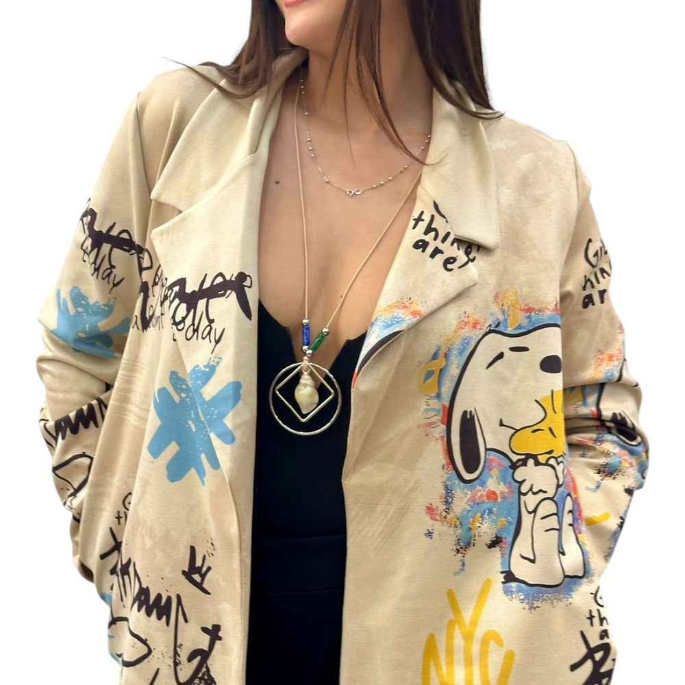 Blazer Gamuza Estampado