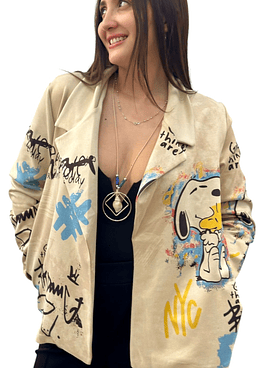 Blazer Gamuza Estampado - Snoopy 2