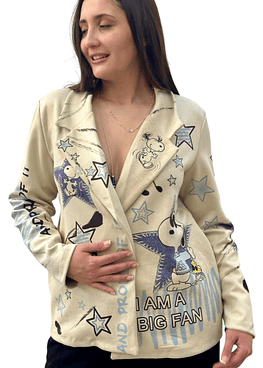 Blazer Gamuza Estampado - Snoopy 1