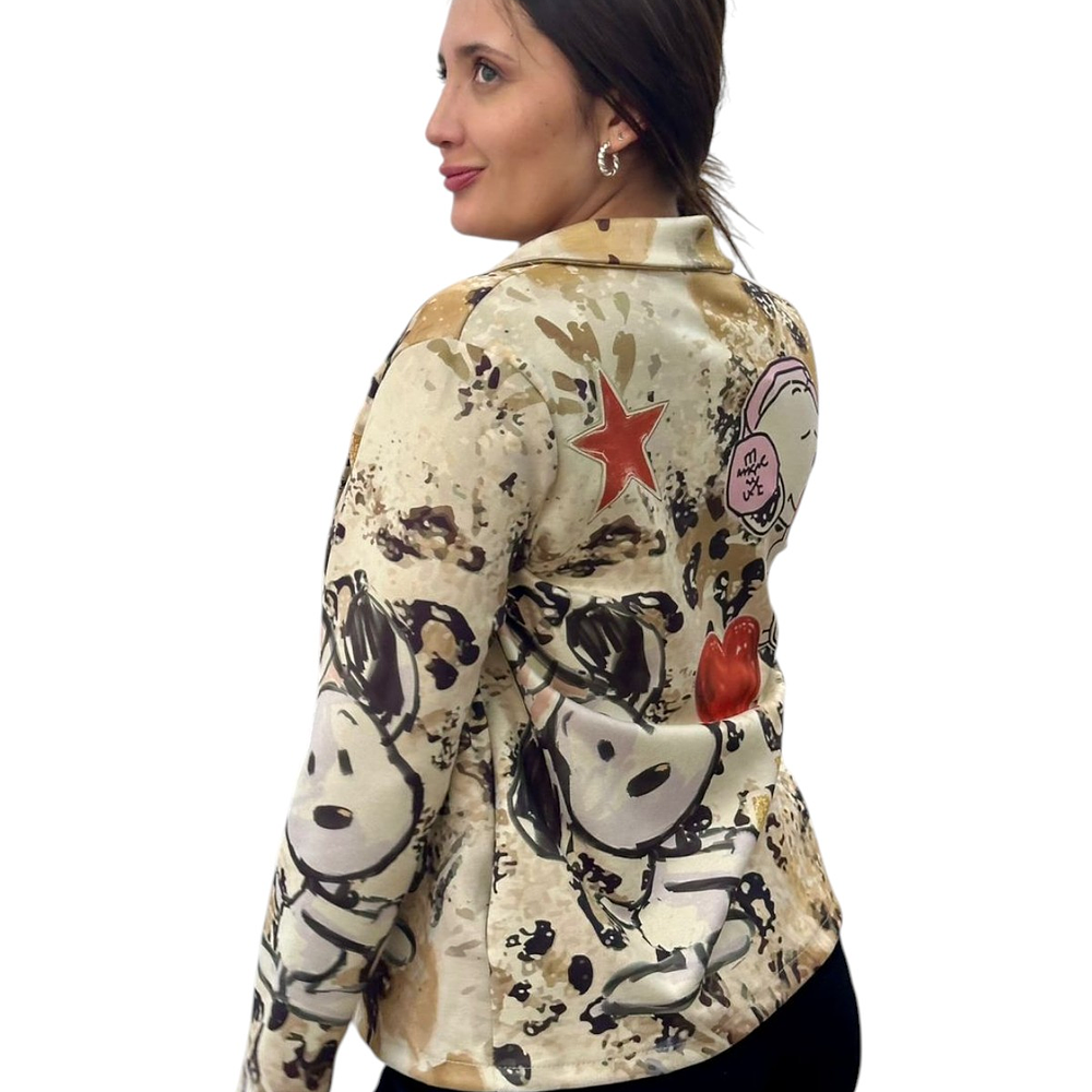 Blazer Gamuza Estampado