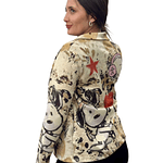 Blazer Gamuza Estampado