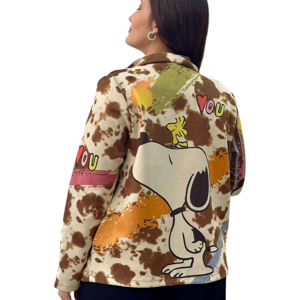 Blazer Gamuza Estampado