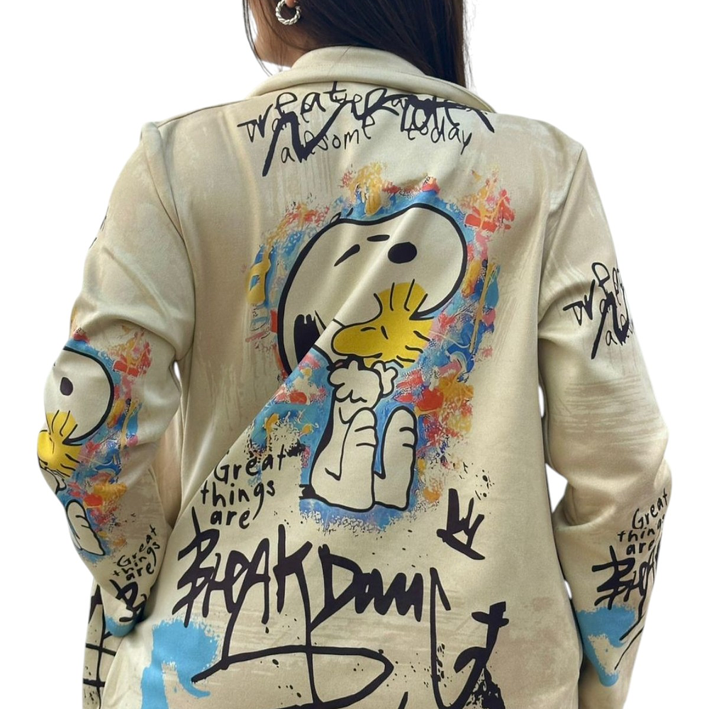 Blazer Gamuza Estampado