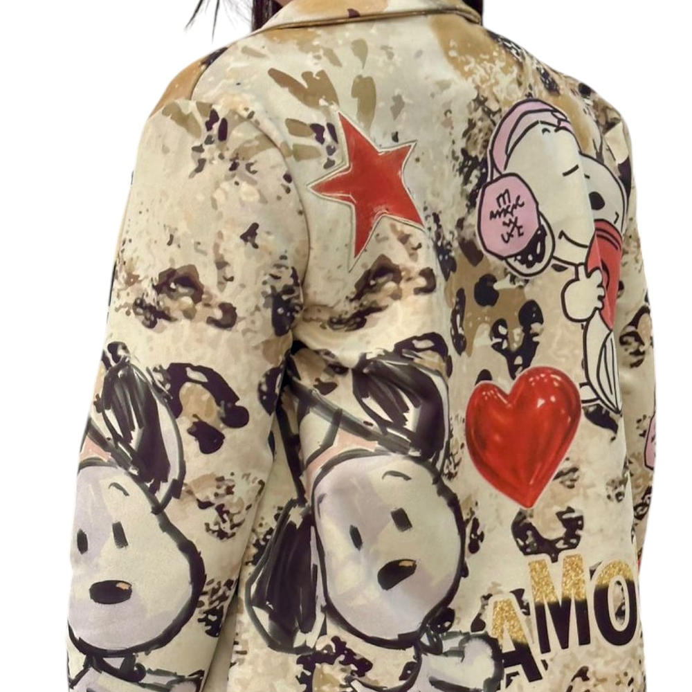 Blazer Gamuza Estampado