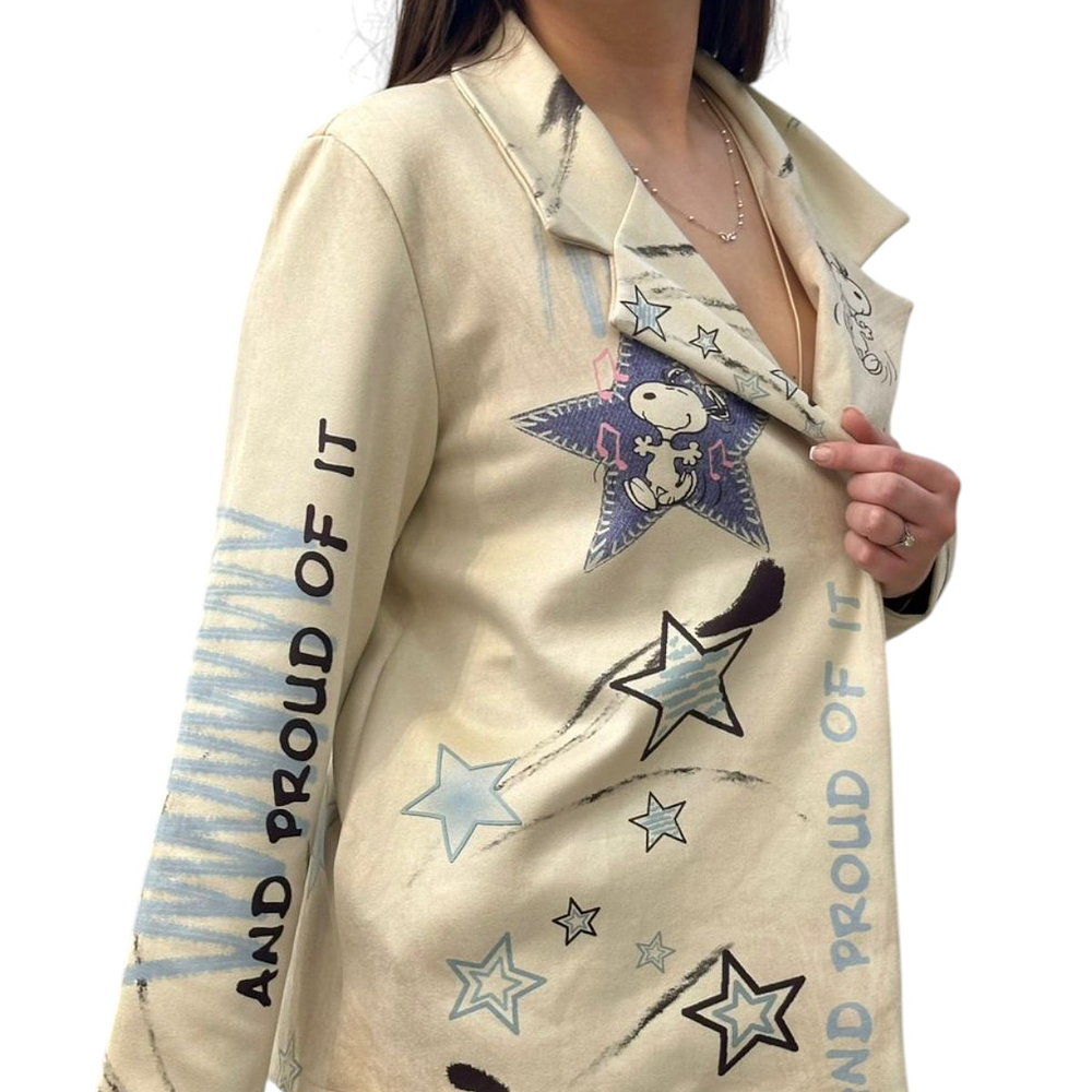 Blazer Gamuza Estampado