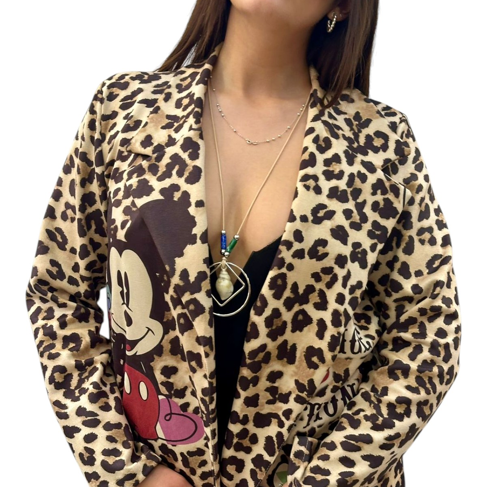 Blazer Gamuza Estampado