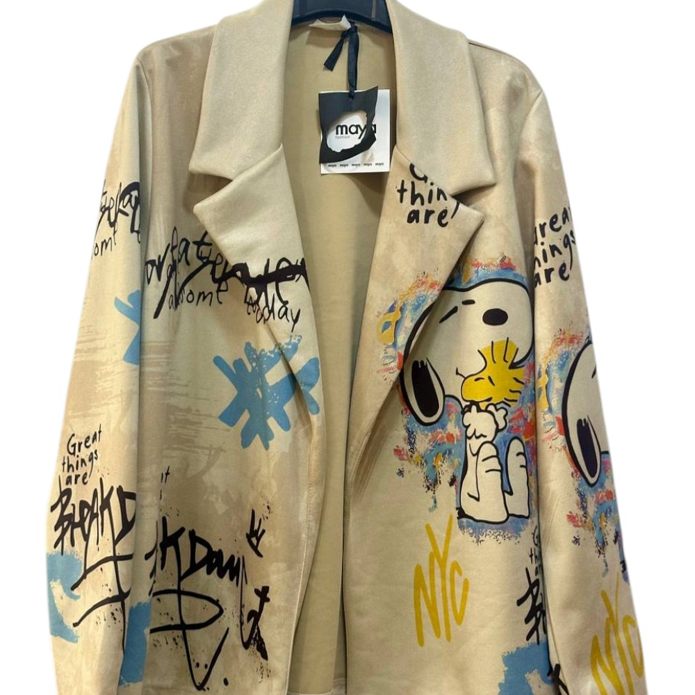 Blazer Gamuza Estampado