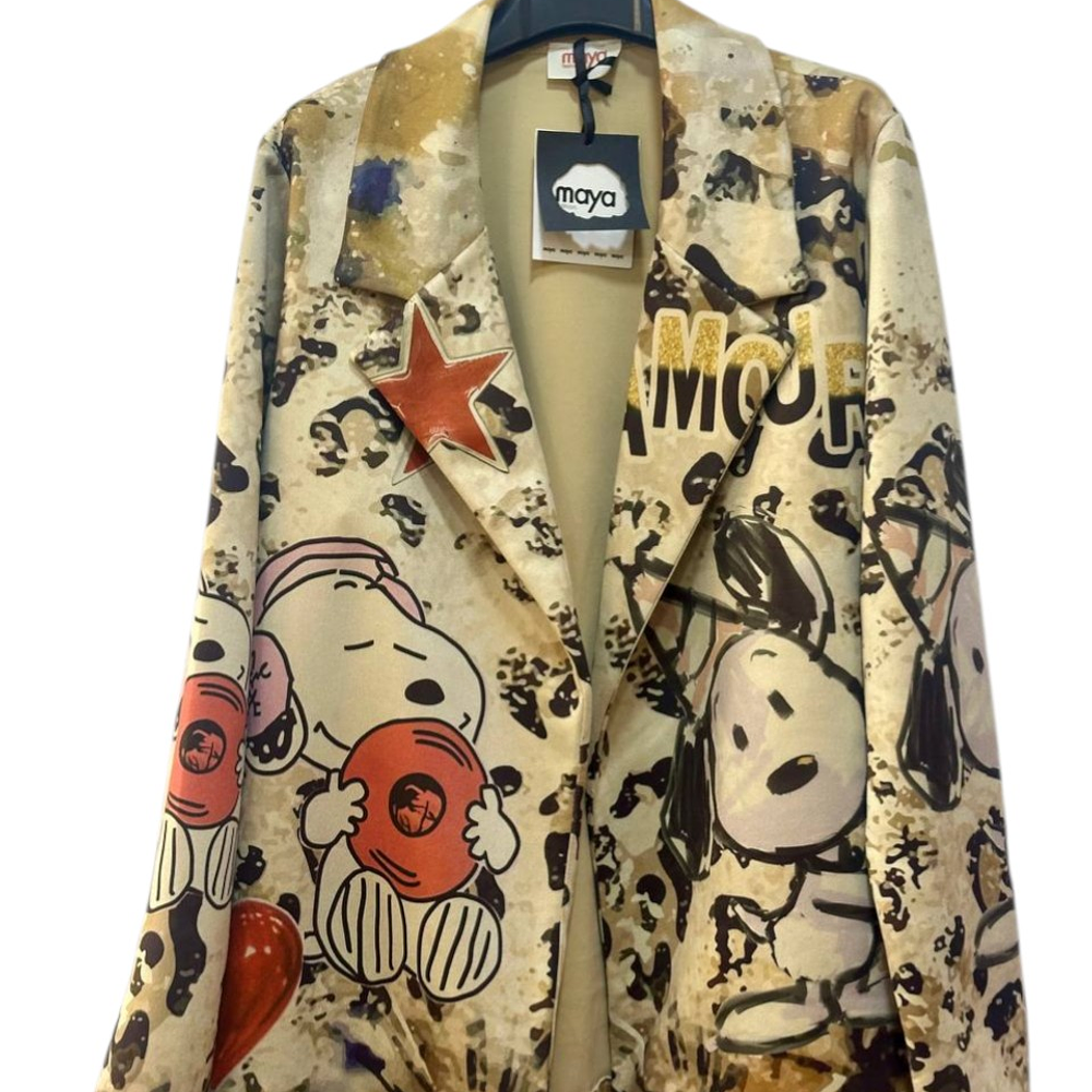 Blazer Gamuza Estampado