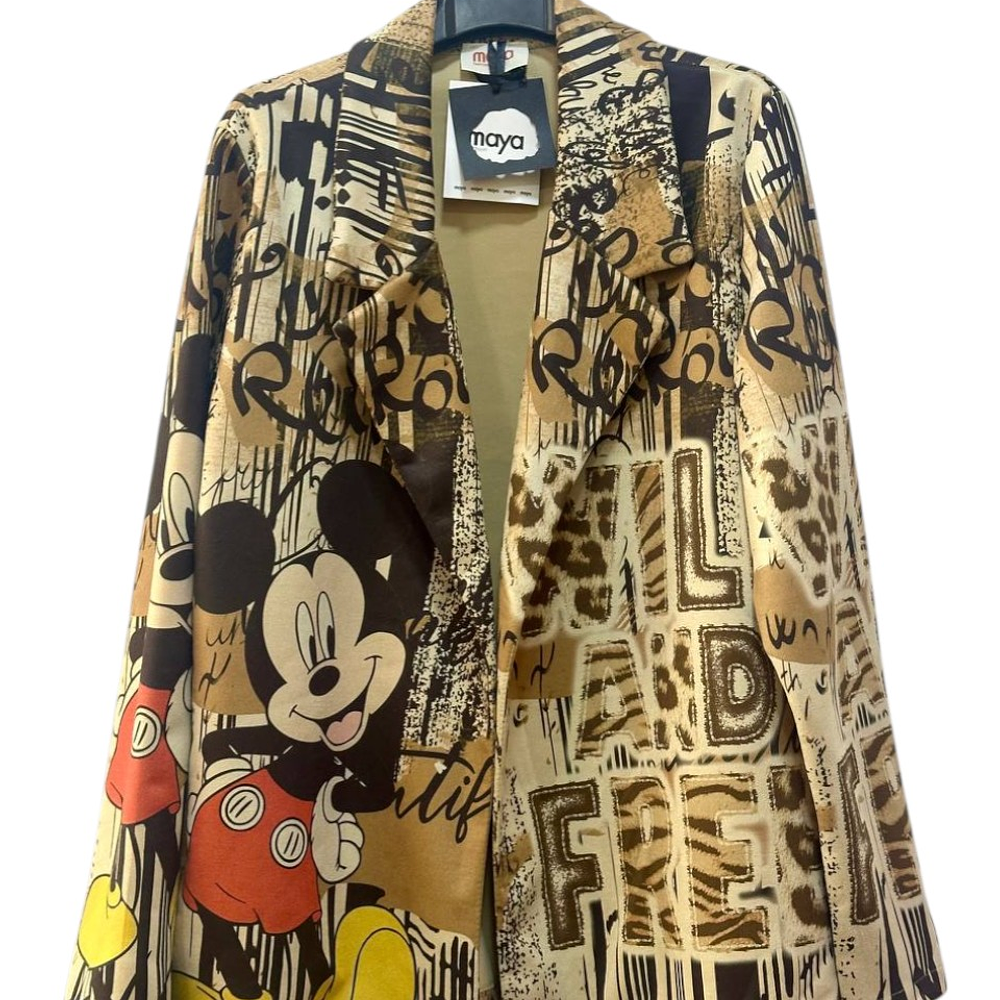 Blazer Gamuza Estampado