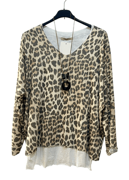 Bluson mentiroso Print - Beige