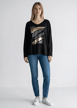 Bluson Print (#1621C) - Negro