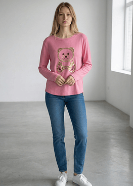 Blusón Oso - Rosado