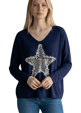 Bluson Estrella Brillo  - Azul