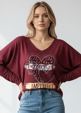 Bluson Corazon Imperfect - Magenta