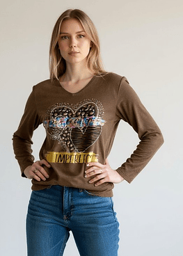 Bluson Corazon Imperfect - Marron