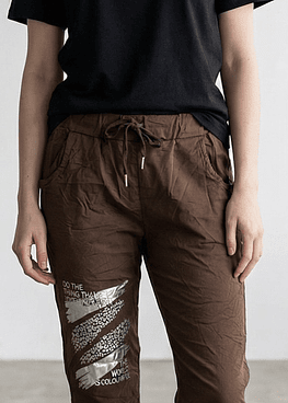 Joggers Print - Marron