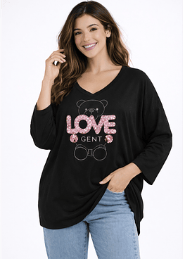 Bluson Oso Love		 - Negro