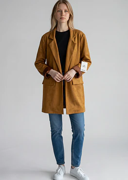 Blazer Gamuza New - Camel