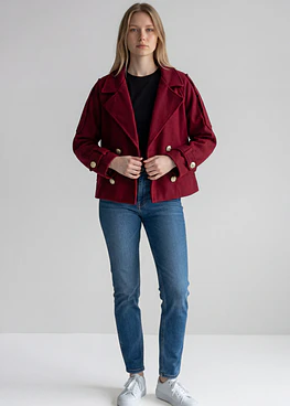 Chaqueta Corta de Paño - Magenta