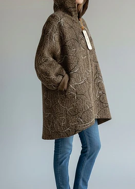 Abrigo Fantasia Cierre - Café