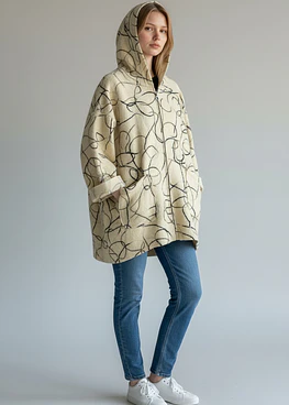 Abrigo Fantasia Cierre - Blanco