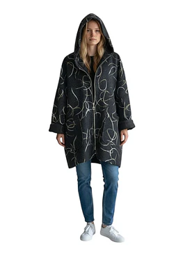 Abrigo Fantasia Cierre - Negro