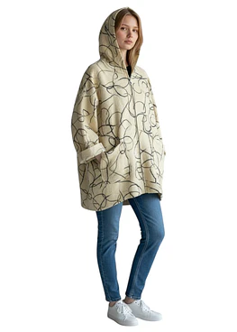 Abrigo Fantasia Cierre - Blanco