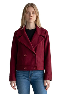 Chaqueta Corta Cruzada - Burdeos