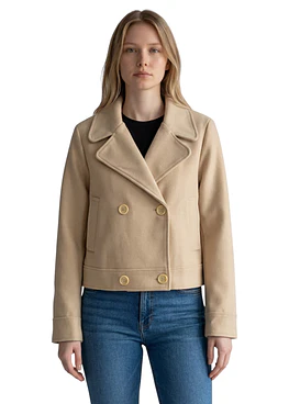 Chaqueta Corta Cruzada - Beige