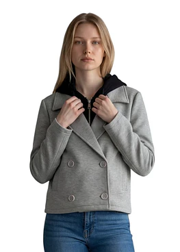 Chaqueta Corta Doble - Gris