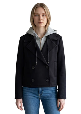 Chaqueta Corta Doble - Negro