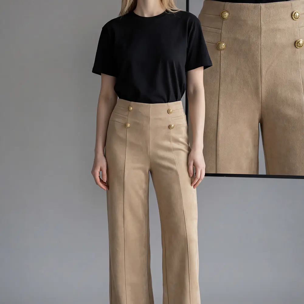 Pantalón Gamuza Botones