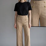 Pantalón Gamuza Botones