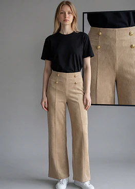 Pantalón Gamuza Botones